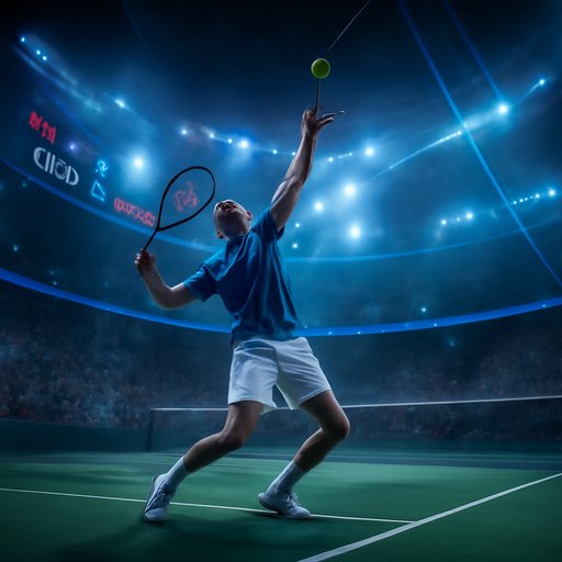 khelovip tennis court's serve shot